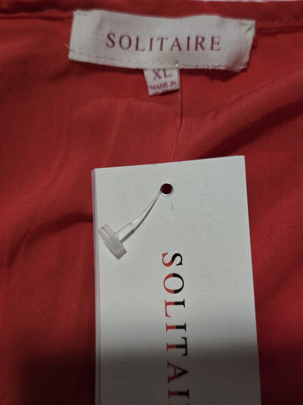 Solitaire Red Embroidered V-Neck Ruffle Sleeve Blouse - Picture 8 of 11